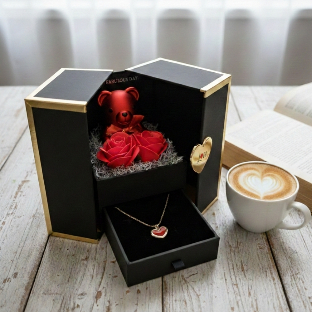 SOLD ​NWT KC Golden Plated Heart Necklace Gift Set - Elegant Minimalist Box